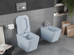 Mexen Mexen Teo rimless WC + SLIM soft-close sedátko, Duroplast, šedomodrá matná 30854069 - MEXEN