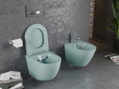 Mexen Mexen Lena rimless WC se soft-close sedátkem slim, Duroplast, světle zelená matná 30224048 - MEXEN