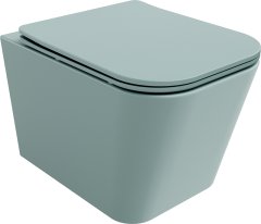 Mexen Mexen Teo rimless WC + SLIM soft-close sedátko, Duroplast, světle zelená matná 30854048 - MEXEN