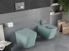 Mexen Mexen Teo rimless WC + SLIM soft-close sedátko, Duroplast, světle zelená matná 30854048 - MEXEN