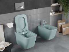 Mexen Mexen Teo rimless WC + SLIM soft-close sedátko, Duroplast, světle zelená matná 30854048 - MEXEN