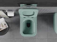 Mexen Mexen Teo rimless WC + SLIM soft-close sedátko, Duroplast, světle zelená matná 30854048 - MEXEN