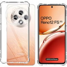 Techsuit Silikonové pouzdro se zesílenými hranami pro Oppo Reno12 F/Reno12 FS - Transparentní KP33111