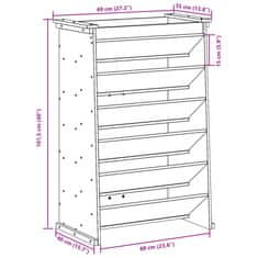 Petromila Truhlík na bylinky 6patrový bílý 69x40x101,5 cm masiv borovice