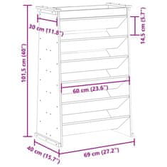 Petromila Truhlík na bylinky 6patrový 69x40x101,5cm impregnovaná borovice