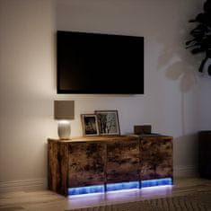 Vidaxl TV skříňka s LED kouřový dub 97 x 34 x 40 cm kompozitní dřevo