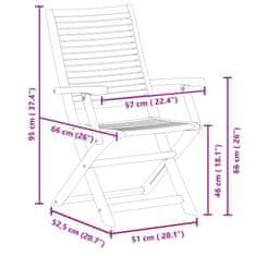 Petromila Skládací zahradní židle 6 ks 57x66x95 cm masivní akáciové dřevo