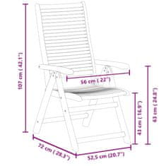 Petromila Polohovací zahradní židle 8 ks 56 x 72 x 107 cm masivní akácie