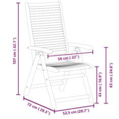 Petromila Polohovací zahradní židle 6 ks 56 x 72 x 107 cm masivní akácie