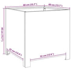 Vidaxl Zahradní truhlíky 2 ks 40 x 40 x 40 cm nerezová ocel