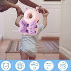 JOJOY® Polštář pro děti, Polštářek na ochranu hlavy dítěte, Cestovní polštářek pro děti, Polštář a plyšová hračka v jednom| GUARDIAN Motýl