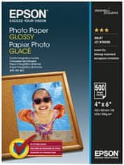 Epson Photo Paper Glossy, 10x15 cm, 500 listů, 200g/m2, lesklý