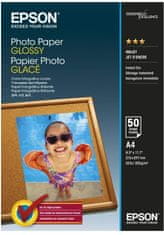 Epson Photo Paper Glossy, A4, 50 listů, 200g/m2, lesklý