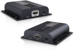 PremiumCord HDMI extender na 120m přes LAN, over IP, HDBitT