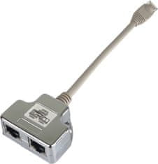 PremiumCord modulární RJ45 distributor 2 porty 10/100Base T