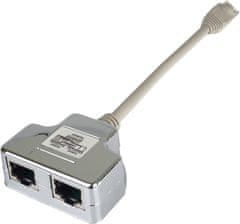 PremiumCord modulární RJ45 distributor 2 porty 10/100Base T