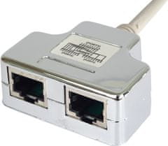 PremiumCord modulární RJ45 distributor 2 porty 10/100Base T