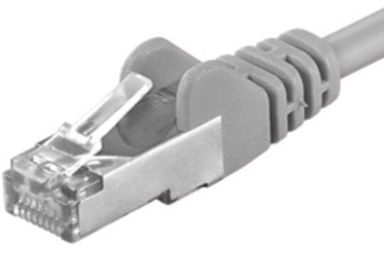 PremiumCord Patch kabel UTP RJ45-RJ45 CAT6, 1,5m, šedá