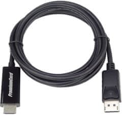 PremiumCord DisplayPort 1.2 na HDMI 2.0 kabel pro rozlišení 4Kx2K@60Hz, 3m