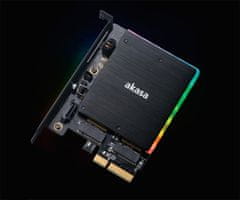 Akasa Akasa RGB adaptér M.2 SSD do PCIe x4 (AK-PCCM2P-03) - rozbaleno