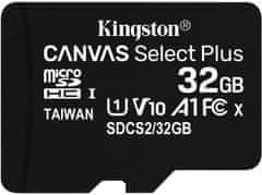 Kingston Kingston Micro SDHC Canvas Select Plus 32GB 100MB/s UHS-I + adaptér