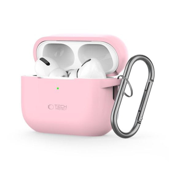 Tech-protect Silicone Hook pouzdro na Apple AirPods Pro 1 / 2, růžové