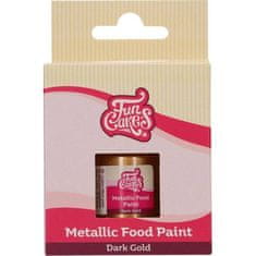 FunCakes Metalická barva dark gold,30ml -