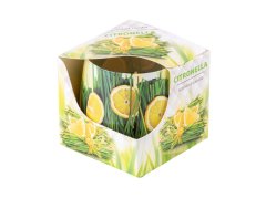 Sklo Dekor 75x75mm Citronella svíčka v krabičce