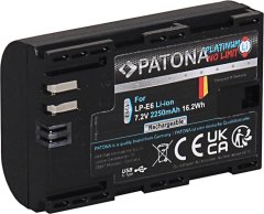 PATONA baterie pro foto Canon LP-E6NH 2250mAh Li-Ion Platinum USB-C nabíjení