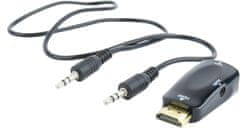 C-Tech adaptér HDMI - VGA + audio, M/F, černá