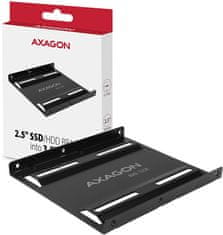 AXAGON RHD-125B, kovový rámeček pro 1x 2.5" HDD/SSD do 3.5" pozice, černý