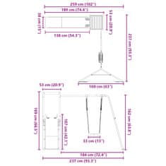 Vidaxl Dětské hřiště na zahradu impregnované borové dřevo