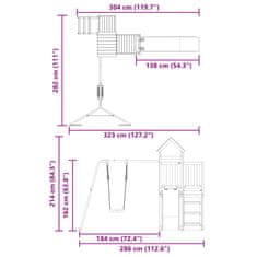 Vidaxl Dětské hřiště na zahradu impregnované borové dřevo