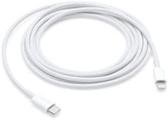 Apple kabel USB-C - Lightning, nabíjecí, datový, 2m, bílá - rozbaleno