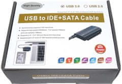 PremiumCord PremiumCord USB 3.0 - SATA + IDE adaptér s kabelem - rozbaleno