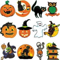 HOME & MARKER® Halloween Samolepky na okno, Samolepky na okna, Opakovaně použitelné Nálepky na okna pro Halloween | SPOOKCLINGS Pohádky