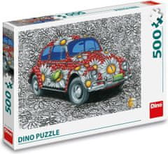 Dino Puzzle Malovaný VW Brouk 500 dílků