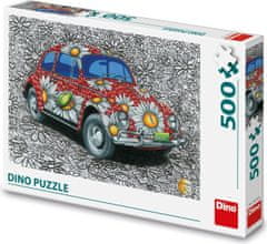 Dino Puzzle Malovaný VW Brouk 500 dílků