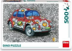 Dino Puzzle Malovaný VW Brouk 500 dílků