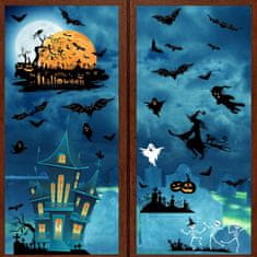 HOME & MARKER® Halloween Samolepky na okno, Samolepky na okna, Opakovaně použitelné Nálepky na okna pro Halloween | SPOOKCLINGS Čarodějnice