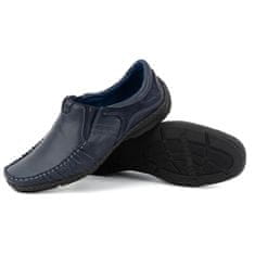 Pánské mokasíny slip-on kožené boty velikost 45