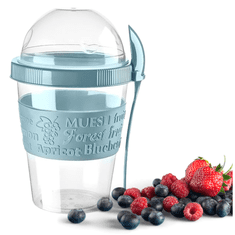 BOBIMARKET yoghurt muslite mug snídaně breakfast dessert ovocné vločky 600ml