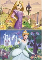 Educa Puzzle Disney princezny: Locika a Popelka 2x48 dílků