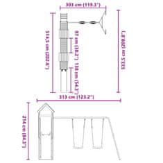 Vidaxl Dětské hřiště na zahradu masivní dřevo douglasky