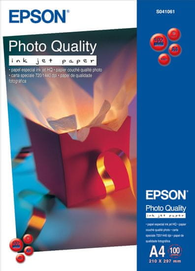 Epson Foto papír Photo Quality InkJet, A4, 100 ks, 100g/m2, matný