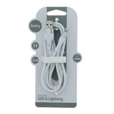 setty. USB kabel USB - Lightning 1,2 m 2A KNA-L-1.220 bílý (GSM171577)