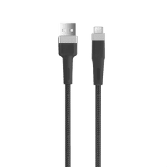 setty. USB kabel USB- microUSB 1,2 m 2A KNA-M-1.221 černý (GSM171579)