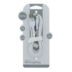 setty. USB kabel USB - Lightning 1,2 m 2A KNA-L-1.220 bílý (GSM171577)