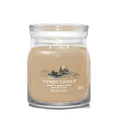 Yankee Candle Vonná svíčka Signature ve skle střední Amber & Sandalwood 368g