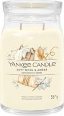 Yankee Candle Vonná svíčka Signature ve skle velká Soft Wool & Amber 567g